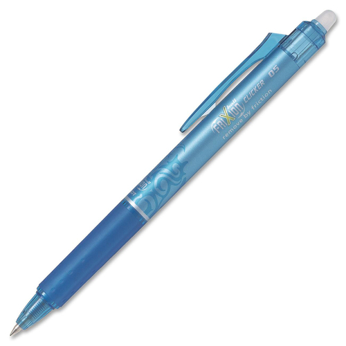 FriXion Retract Clicker Erasable Gel Ball Pen - 0.5 mm Pen Point Size - Cone Pen Point Style - Retractable - Teal Gel-based Ink - Stainless Steel Tip - 1 Each - Ballpoint Stick Pens - PILBLRTFR5TE