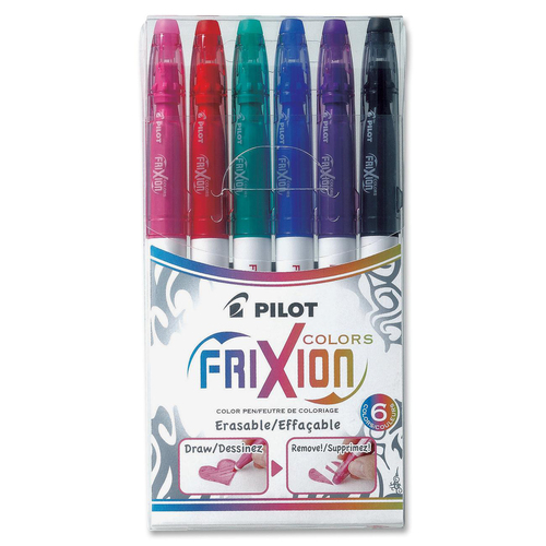 FriXion Colour Erasable Marker Pen Set - 2.5 mm Marker Point Size - Assorted - 6 / Set - Art Markers - PILSWFCS6