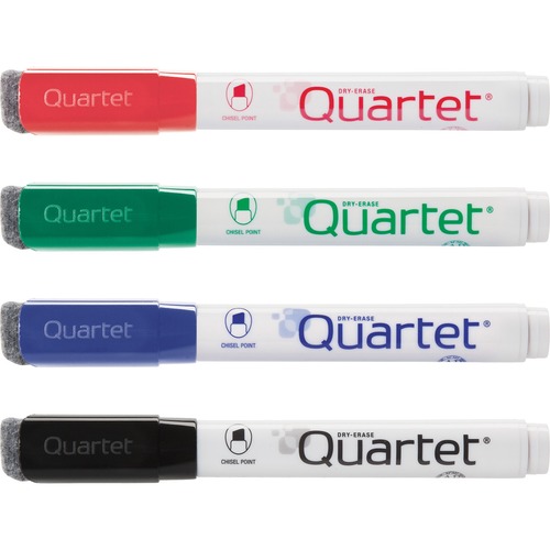 Quartet Dry-Erase Marker - Chisel Marker Point Style - Assorted - 4 / Pack