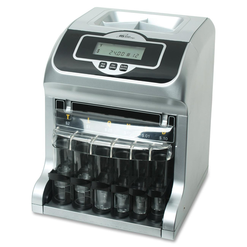 Royal Sovereign Two-Row Digital Coin Sorter - Counts 180 coins/min - Sorts - coins/minSilver