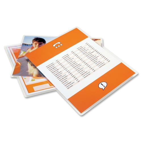 Swingline Laminating Pouch - Sheet Size Supported: Letter 8.50" (215.90 mm) Width x 11" (279.40 mm) Length - Laminating Pouch/Sheet Size: 9" Width x 11.50" Length x 3 mil Thickness - for Letter - Clear - 100 / Box - Laminating Supplies - GBC02087