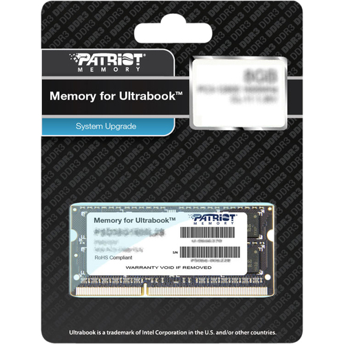 Patriot Memory Signature DDR3 4GB PC3-10600 (1333MHz) CL9 Ultrabook SODIMM - For Notebook - 4 GB (1 x 4GB) - DDR3-1333/PC3-10600 DDR3 SDRAM - 1333 MHz - CL9 - 1.35 V - Non-ECC - Buffered - 204-pin - SoDIMM - Lifetime Warranty