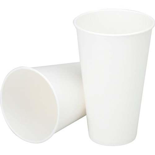 SKILCRAFT Paper Cups with out Handles - 12 fl oz - Round - 2500 / Box - White - Paper - Cold Drink, Hot Drink