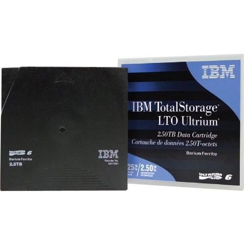 IBM LTO Ultrium 6 Data Cartridge - LTO-6 - 2.50 TB (Native) / 6.25 TB (Compressed) - 2903.54 ft Tape Length - 160 MB/s Native Data Transfer Rate