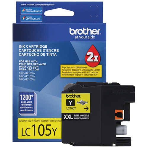 Brother Innobella LC105YS Original Ink Cartridge - Yellow - Inkjet - Super High Yield - 1200 Pages - 1 Each - Ink Cartridges & Printheads - BRTLC105YS