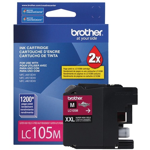 Brother Innobella LC105MS Original Ink Cartridge - Magenta - Inkjet - Super High Yield - 1200 Pages - 1 Each - Ink Cartridges & Printheads - BRTLC105MS