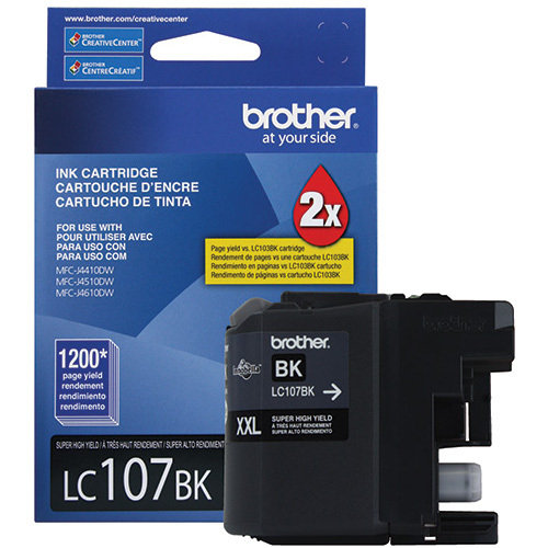 Brother Innobella LC107BKS Original Ink Cartridge - Black - Inkjet - Super High Yield - 1200 Pages - 1 Pack