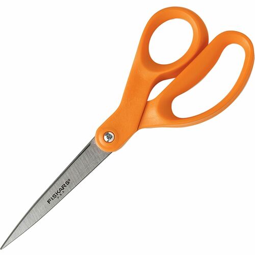 Fiskars Premier Contoured Home Office Scissors - 3.50" Cutting Length - 8" Overall Length - Straight - Stainless Steel - Pointed Tip - Stainless Steel - 1 Each