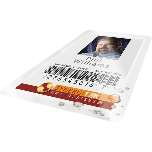 GBC UltraClear Thermal Laminating Pouches - Laminating Pouch/Sheet Size: 2.56" Width x 3.75" Length x 7 mil Thickness - Glossy - for ID Badge, Document, Photo - Clear - 100 / Box