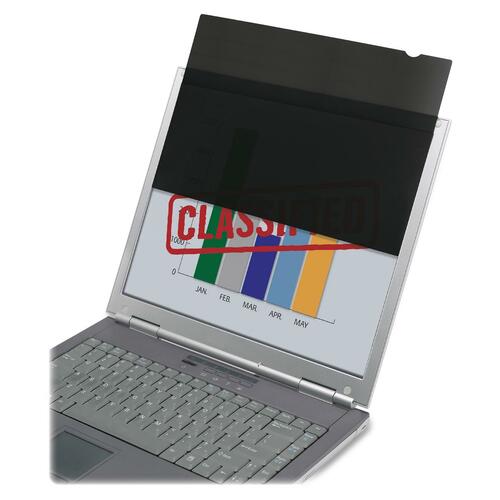 SKILCRAFT Privacy Screen Filter Black - For 20"Notebook, Monitor - Scratch Resistant, Fingerprint Resistant - Anti-glare - 1