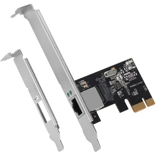 SIIG Dual Profile Gigabit Ethernet PCIe - up to 1Gbps data transfer rate - Dual Profile Single Port Gigabit Ethernet PCIe Adapter adds one high-speed Gigabit Ethernet port to PCI Express enabled desktop computers and workstations - Supports 10/100/1000Mbp