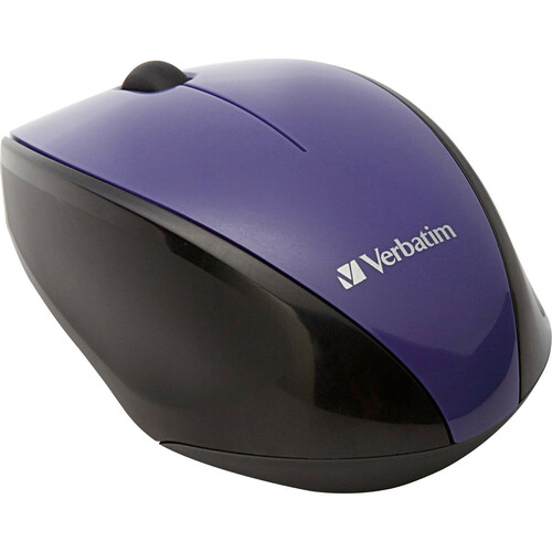 Verbatim Wireless Notebook Multi-Trac Blue LED Mouse - Purple - Blue Optical - Wireless - Radio Frequency - 2.40 GHz - Purple - 1 Pack - USB 2.0 - Scroll Wheel - 3 Button(s) = VER97994