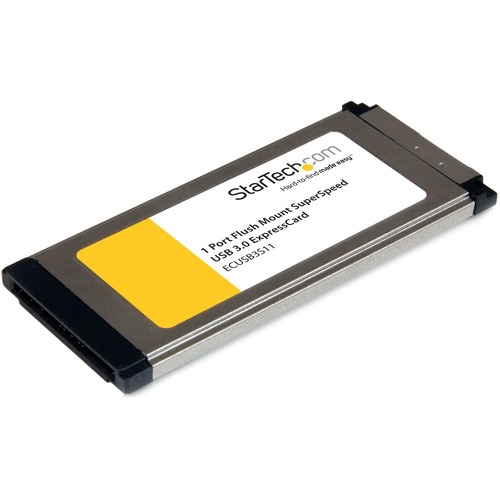 StarTech.com 1 Port Flush Mount ExpressCard SuperSpeed USB 3.0 Card Adapter with UASP Support - 5Gbps - Add a USB 3.0 port connection that inserts flush into a laptop ExpressCard slot - slim usb 3.0 expresscard - 1 Port Flush Mount ExpressCard SuperSpeed 