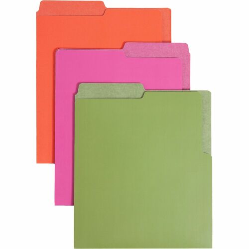 Smead Organized Up® Heavyweight Vertical File Folder - Letter - 8 1/2" x 11" Sheet Size - 25 Sheet Capacity - Assorted - 6 / Pack