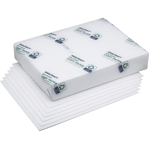 SKILCRAFT Dual Purpose Copy Paper - 92 Brightness - Letter - 8 1/2" x 11" - 20 lb Basis Weight - 10 / Carton - 500 Sheets per Ream - Acid-free, Double-sided - White