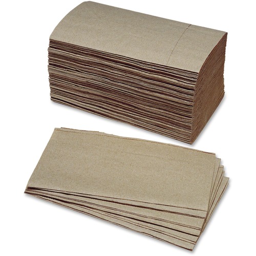 SKILCRAFT Paper Towel - 1 Ply - Kraft - Paper - Eco-friendly - For Washroom - 250 Per Bundle - 16 / Box