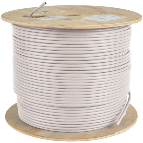 Tripp Lite 1000ft Cat5 / Cat5e Bulk Cable Solid CMR PVC 350MHz White 1000' - 1000 ft Category 5e Network Cable for Network Device - First End: Bare Wire - Second End: Bare Wire - 1 Gbit/s - CMR - 24 AWG - White - TAA Compliant