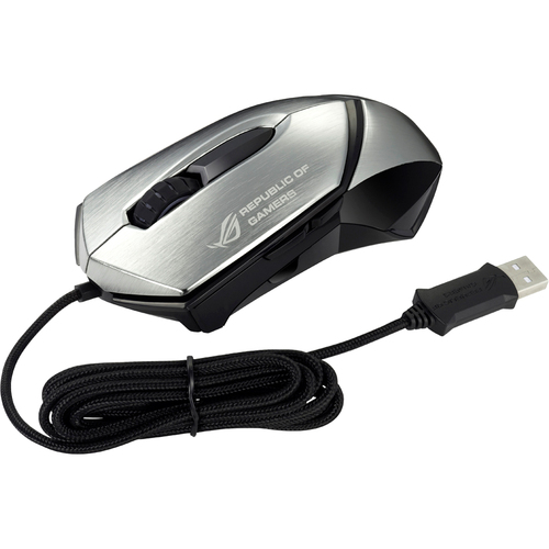 Asus Laser Gaming Mouse GX1000 - Laser - Cable - Gray - 1 Pack - USB - 8200 dpi - Scroll Wheel - 3 Button(s)