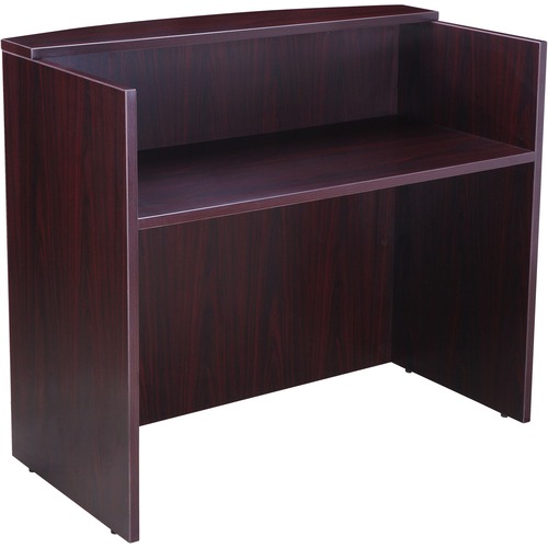 Boss Reception Desk - 250 lb Capacity - 42" Height x 71" Width x 36" Depth - Assembly Required - Mahogany - Wood - 1 Each