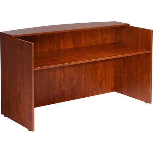 Boss Reception Desk - 42" Height x 71" Width x 36" Depth - Assembly Required - Cherry - Wood