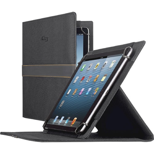 Solo Metro UBN220 Carrying Case (Book Fold) for 5.5" to 8.5" Universal Tablet - Black - Polyester Body - 8.5" Height x 6" Width x 1.2" Depth - 1 Each