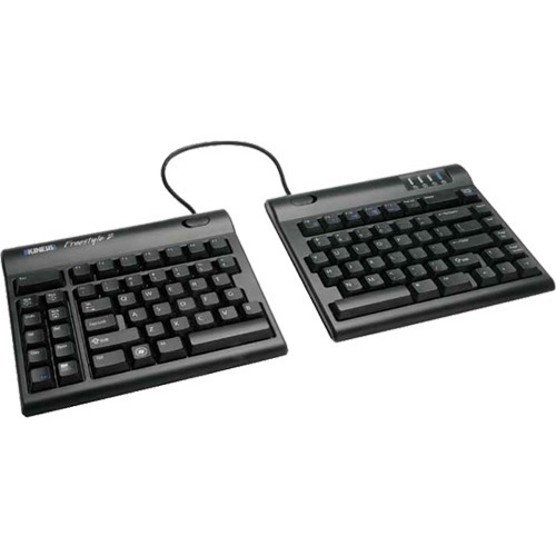 Kinesis Freestyle2 for PC - Cable Connectivity - USB Interface - French (Canada) - PC, Linux - Membrane/Rubber Dome Keyswitch - Black