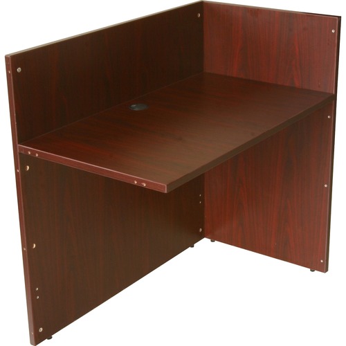 Boss Reception Return - Rectangle Top x 42" Table Top Width x 24" Table Top Depth - 29" Height x 42" Width x 24" Depth - Assembly Required - Mahogany - Wood - 1 Each