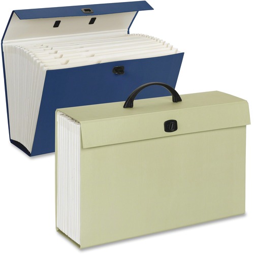 Smead Legal Recycled Expanding File - 8 1/2" x 14" - 1400 Sheet Capacity - 19 Pocket(s) - Blue, Green - 15% Paper Recycled - 1 Each