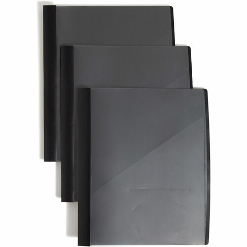 Smead Letter Report Cover - 8 1/2" x 11" - Polypropylene - Black - 5 / Pack
