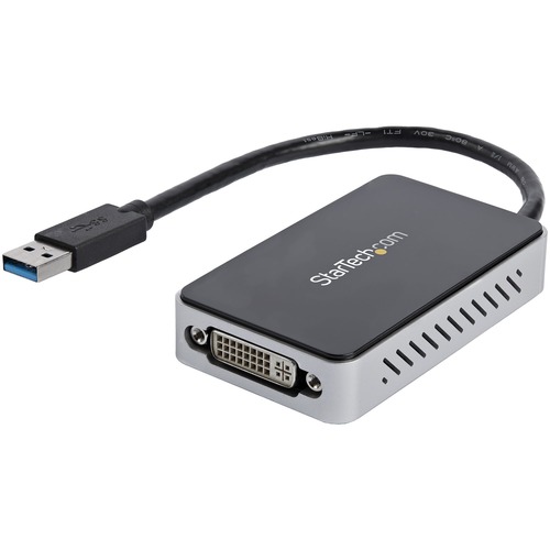 StarTech.com USB 3.0 to DVI External Video Card Multi Monitor Adapter with 1-Port USB Hub â€" 1920x1200 - Connect a DVI-equipped display through USB 3.0 for an accelerated HD external multi-monitor solution - with 1-Port USB Hub - USB3 to DVI E