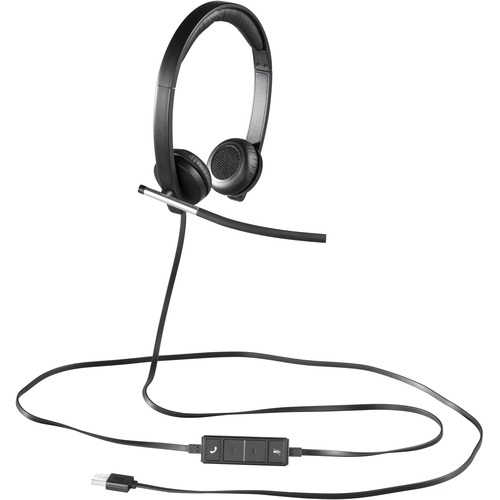 Logitech USB Headset Stereo H650e - Stereo - USB - Wired - 50 Hz - 10 kHz - Over-the-head - Binaural - Supra-aural - Noise Cancelling Microphone - PC Headsets & Accessories - LOG981000518