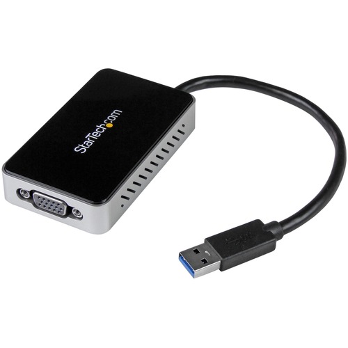 StarTech.com USB 3.0 to VGA External Video Card Multi Monitor Adapter with 1-Port USB Hub â€" 1920x1200 - Connect a VGA-equipped display through USB 3.0, while keeping the USB 3.0 port available - USB 3 to VGA graphics card - USB 3.0 to VGA Ext