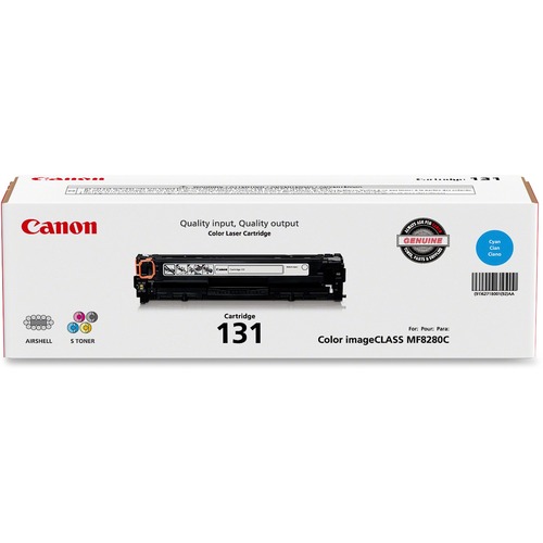 Canon 131 Original Toner Cartridge - Laser - 1500 Pages - Cyan - 1 Each - Copier Toners - CNM6271B001