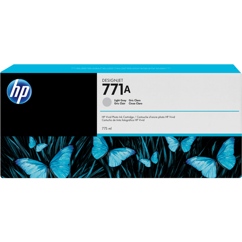 HP 771A Original Inkjet Ink Cartridge - Light Gray - 3 / Pack - Inkjet - 3 / Pack