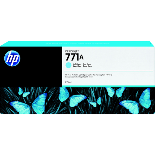 HP 771A Original Inkjet Ink Cartridge - Light Cyan - 3 / Pack - Inkjet - 3 / Pack