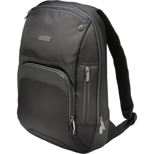 Kensington Triple Trek Carrying Case (Backpack) for 14" Ultrabook, Chromebook - Black - Scratch Resistant - Fleece Interior Material - Shoulder Strap, Handle, Trolley Strap