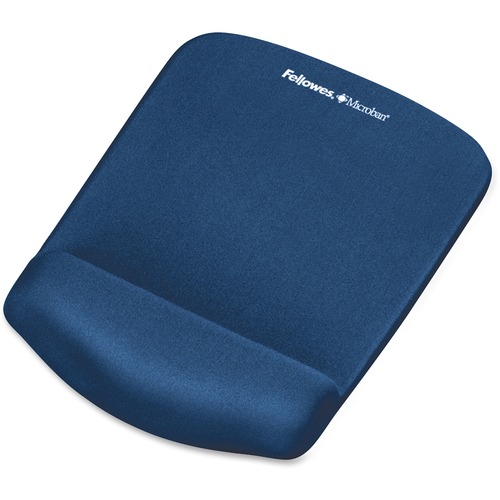 Fellowes PlushTouch™ Mouse Pad Wrist Rest with Microban® - Blue - 1" x 7.25" x 9.38" Dimension - Blue - Polyurethane - Tear Resistant, Wear Resistant, Skid Proof - 1 Pack