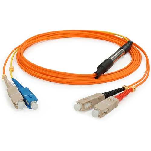 AddOn 2 x SC 50/125 to 1 x SC 50/125 & 1 x SC 9/125 1m Fiber Optic Mode Conditioning Patch Cable - 3.3 ft Fiber Optic Network Cable for Network Device - First End: 2 x SC Network - Male - Second End: 2 x SC Network - Male - Patch Cable