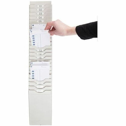 Pyramid 400-X Expanding Time Card Rack, 25 Pocket