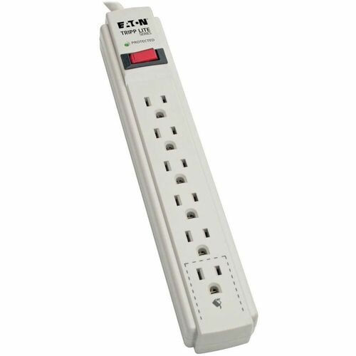 Picture of Tripp Lite Protect It! 6-Outlet Surge Protector 8 ft. (2.43 m) Cord 990 Joules Low-Profile Right-Angle 5-15P plug