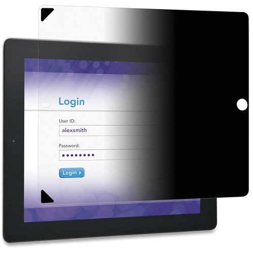 3M Easy-On Privacy Filter for Apple iPad 2/3/4 Landscape Black - iPad - 1 Pack