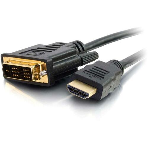 C2G 5m (16ft) HDMI to DVI Cable - HDMI to DVI-D Adapter Cable - 1080p - M/M - 16.40 ft DVI/HDMI Video Cable for Audio/Video Device - First End: 1 x HDMI (Type A) Male Digital Audio/Video - Second End: 1 x DVI-D (Single-Link) Male Digital Video - Shielding