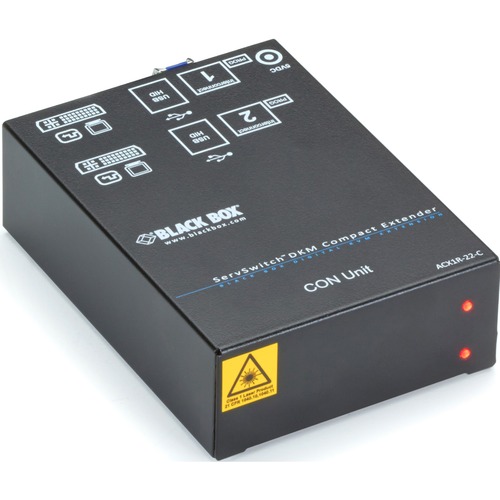 Black Box KVM Console - 1 Remote User(s) - 460 ft Range - WUXGA - 1920 x 1200 Maximum Video Resolution x Network (RJ-45) - 4 x USB - 2 x DVI - Rack-mountable