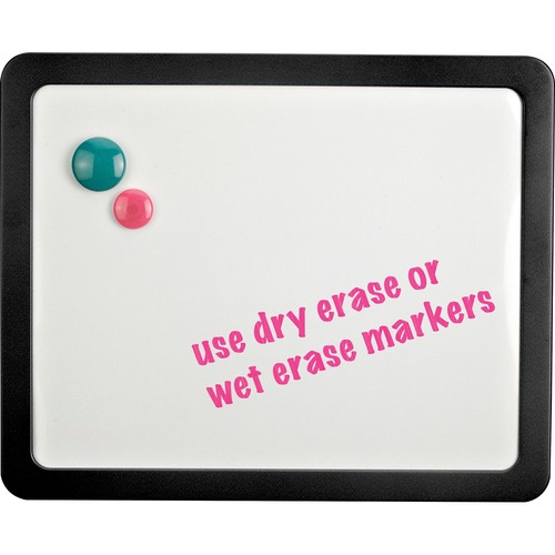 Lorell Magnetic Dry-erase Board - 15.9" (1.3 ft) Width x 12.9" (1.1 ft) Height - Black Frame - 1 Each