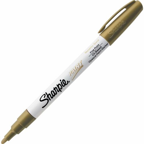 Sharpie Oil-Based Paint Marker - Fine Point - Fine Marker Point - Gold Oil Based Ink - 1 Each