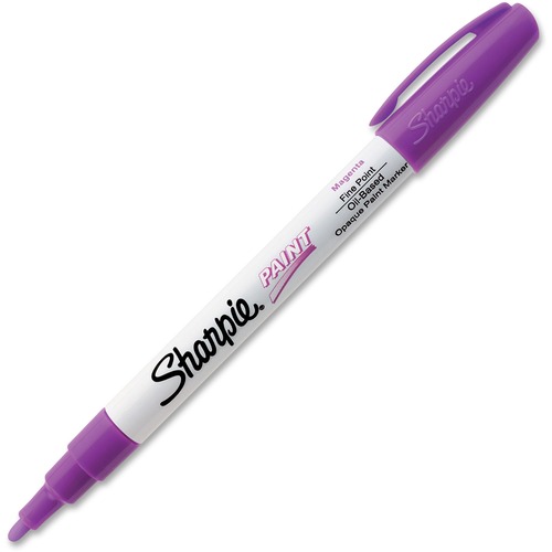 Sharpie Fine Point Oil-Based Paint Marker - Fine Marker Point - Magenta Ink - Oil Based - 1 Each