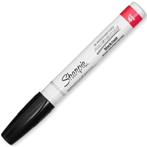 Sharpie Oil-Based Paint Marker - Medium Point - Medium Marker Point - Black Oil Based Ink - 1 / Each - Art Markers - SAN35549