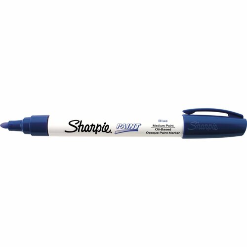 Sharpie Oil-Based Paint Marker - Medium Point - Medium Marker Point - Blue Oil Based Ink - 1 Each - Art Markers - SAN35551
