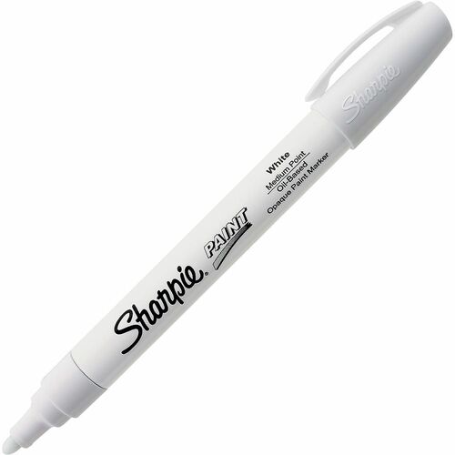 Sharpie Oil-Based Paint Marker - Medium Point - Medium Marker Point - White Oil Based Ink - 1 Each - Specialty Markers - SAN35558