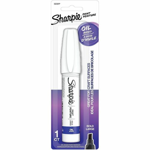 Sharpie Oil-Based Paint Marker - Bold Point - Bold Marker Point - White Ink - Oil Based - 1 / Card